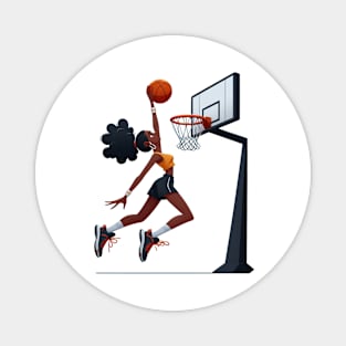 Female basketball player Magnet